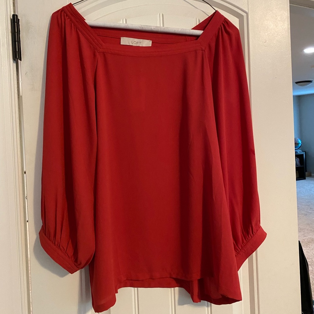 COPY - NWT Loft Blouse Small, color: Geranium